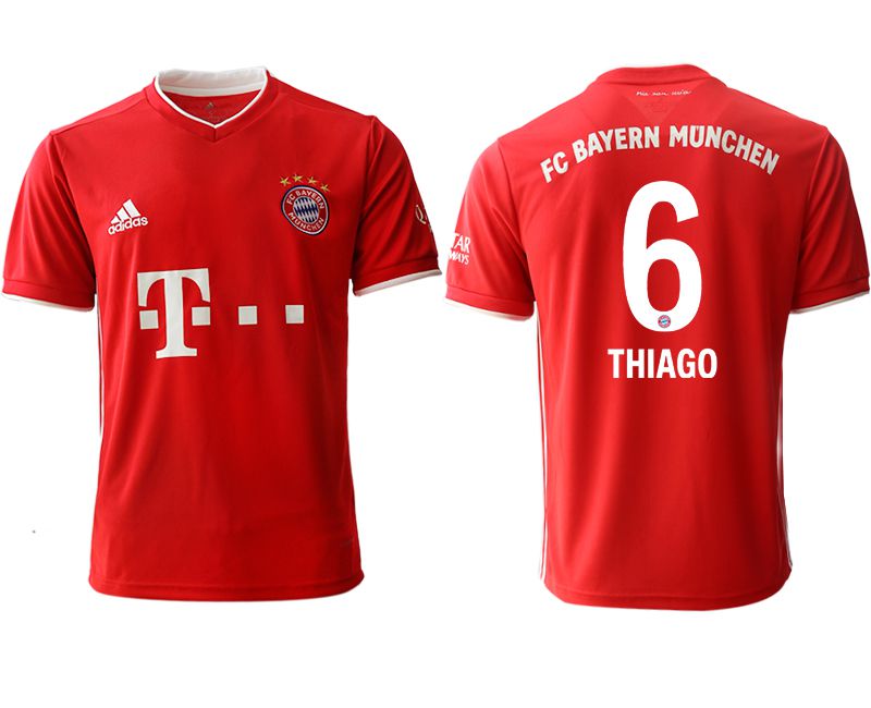 Men 2020-2021 club Bayern Munich Home aaa version #6 red Soccer Jerseys->bayern munich jersey->Soccer Club Jersey